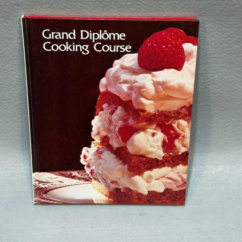 Vintage 1972 Grand Diplôme Cooking Course Vols 1-4 HC Cookbook Gourmet Recipes